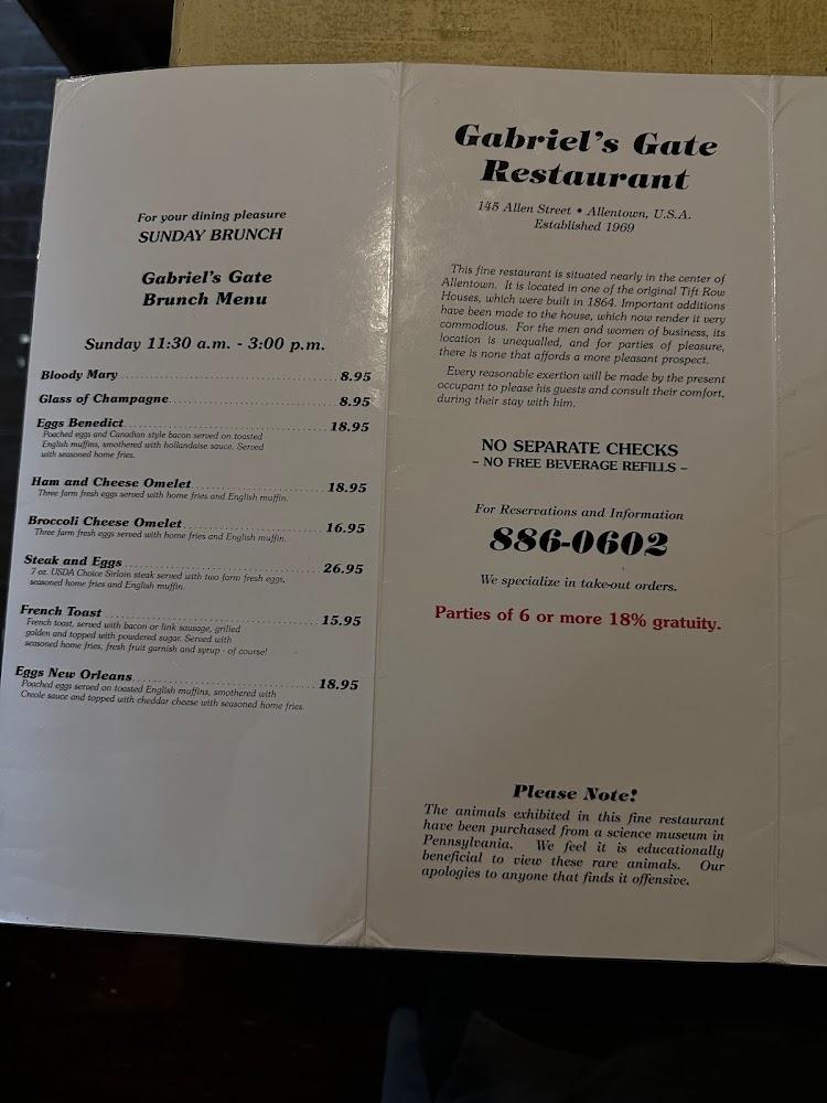 Gabriel's Gate Menu image 4